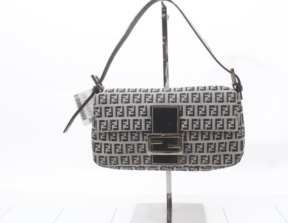 Fendi Zucchino Baguette in Navy